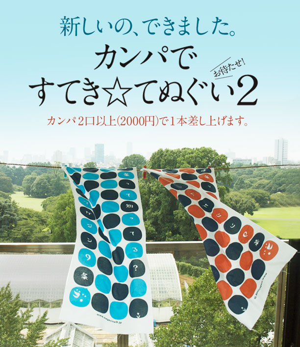 カンパで「すてき☆てぬぐい」